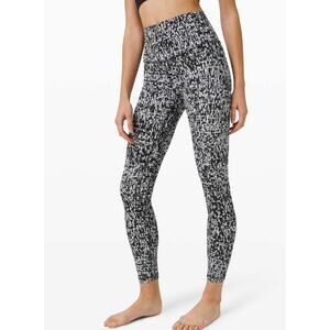 Lululemon Align Leggings 25" High Rise Size 2 Urban Block Ice Gray Black